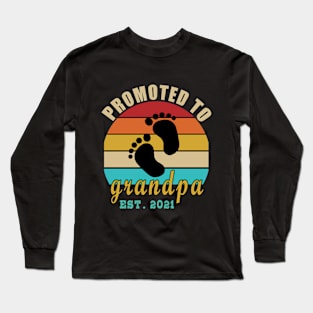 promoted to grandpa 2021 Long Sleeve T-Shirt